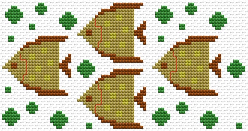 Fish free cross-stitch pattern