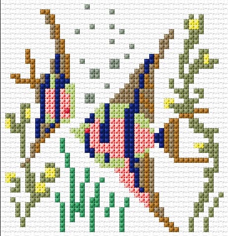 Fish free cross-stitch pattern
