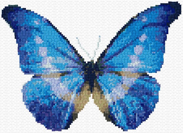 Blue Butterfly free cross-stitch pattern