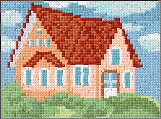 House free cross-stitch pattern