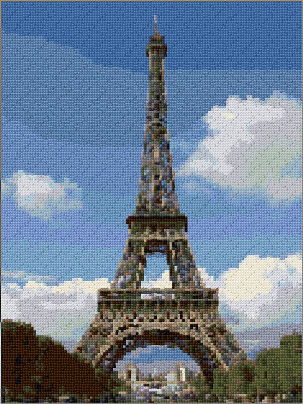Eiffel Tower free cross-stitch pattern