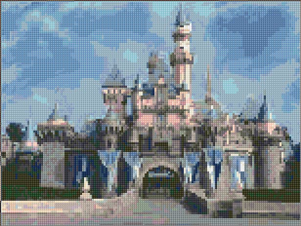 Sleeping Beauty Castle free cross-stitch pattern