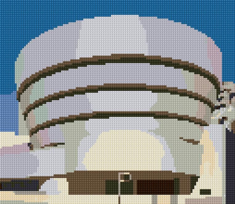 Guggenheim Museum free cross-stitch pattern