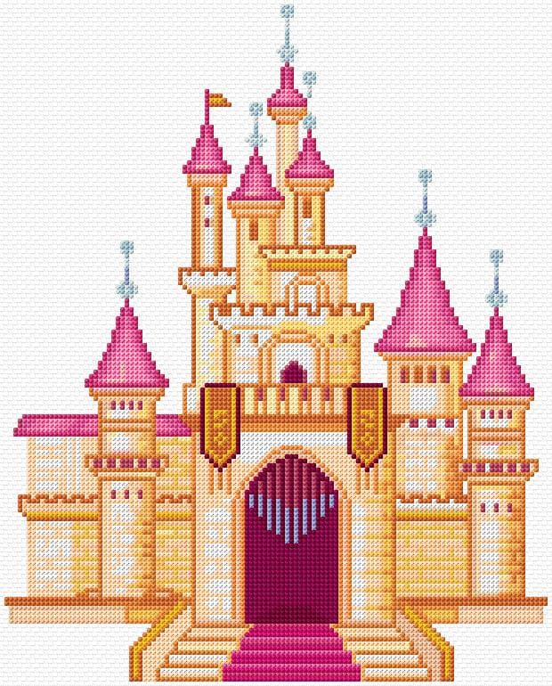 Fairy Castle free cross-stitch pattern