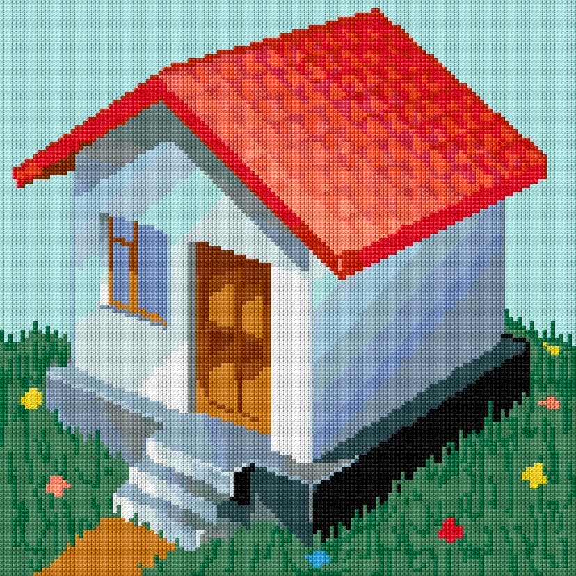 House free cross-stitch pattern