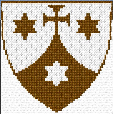 Carmelite Emblem free cross-stitch pattern