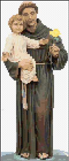 St. Anthony de Padua free cross-stitch pattern