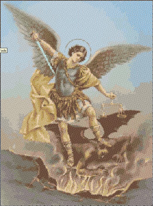 Saint Michael free cross-stitch pattern