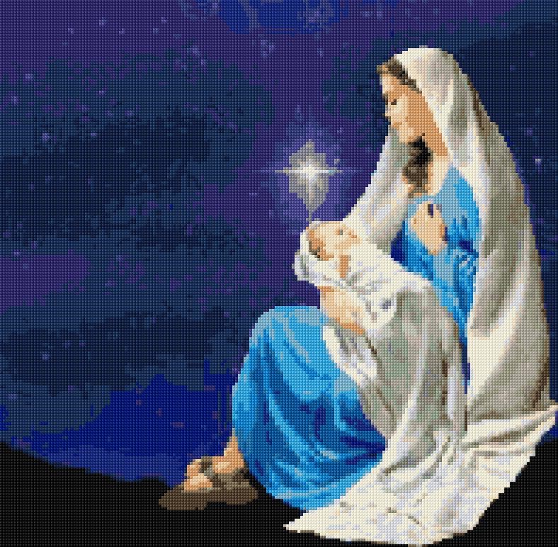 Nativity free cross-stitch pattern