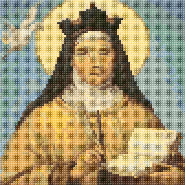 St. Teresa of Aviva free cross-stitch pattern
