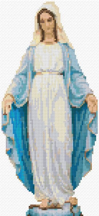 Our Lady of Immaculate Conception free cross-stitch pattern