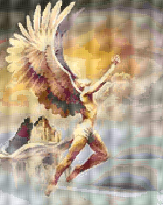 Archangel Uriel free cross-stitch pattern