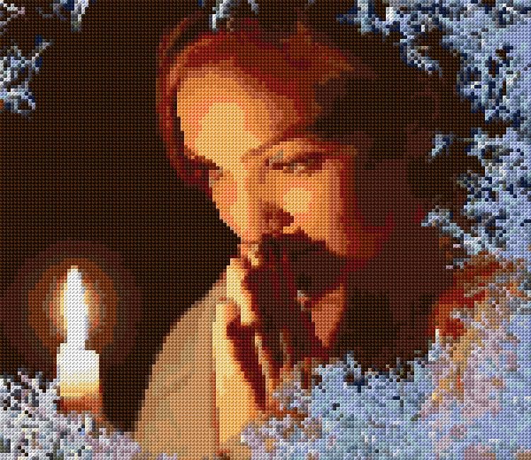 Prayer free cross-stitch pattern