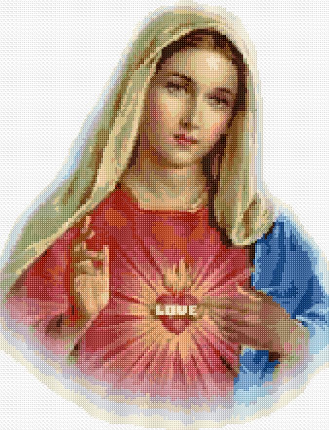 Love free cross-stitch pattern