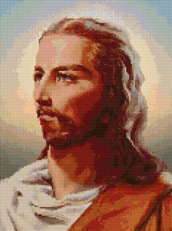 Jesus free cross-stitch pattern