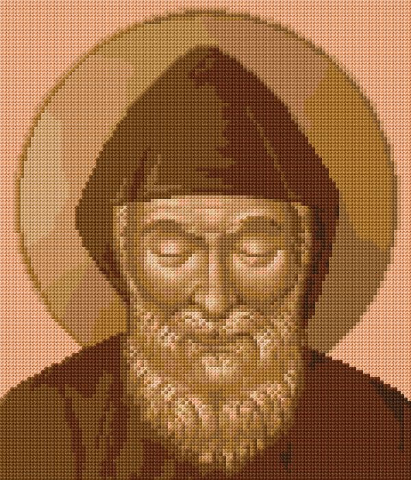 Saint Charbel free cross-stitch pattern
