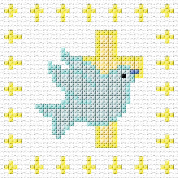 Jesus free cross-stitch pattern