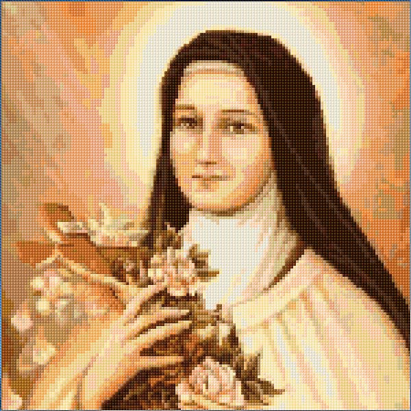 Saint Therese of Lisieux free cross-stitch pattern