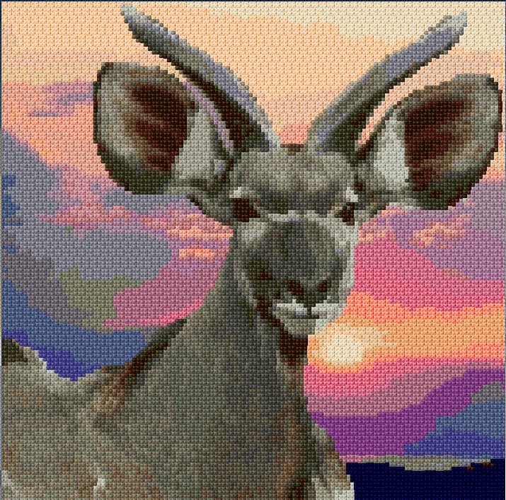 Kudu free cross-stitch pattern
