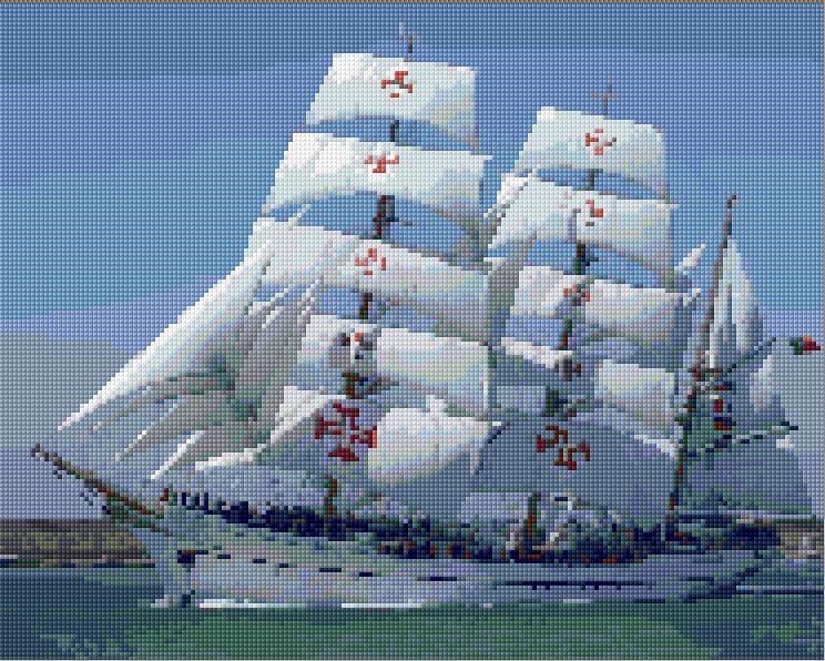 Sailing Ship free cross-stitch pattern