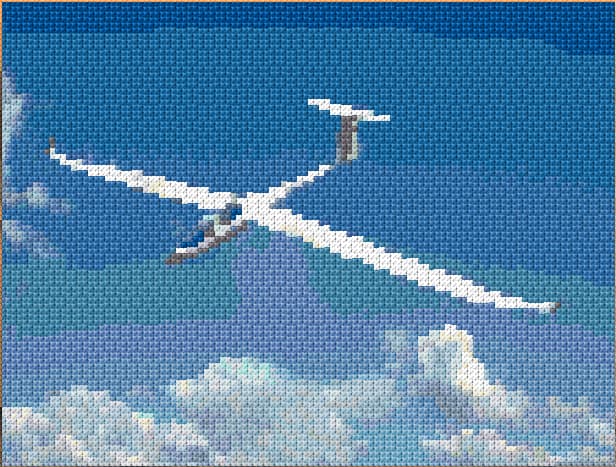 Glider Plane free cross-stitch pattern