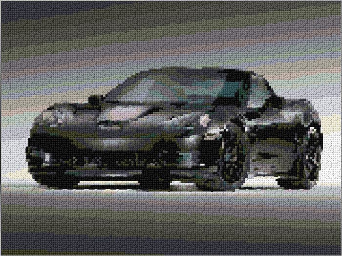 Chevrolet Corvette free cross-stitch pattern