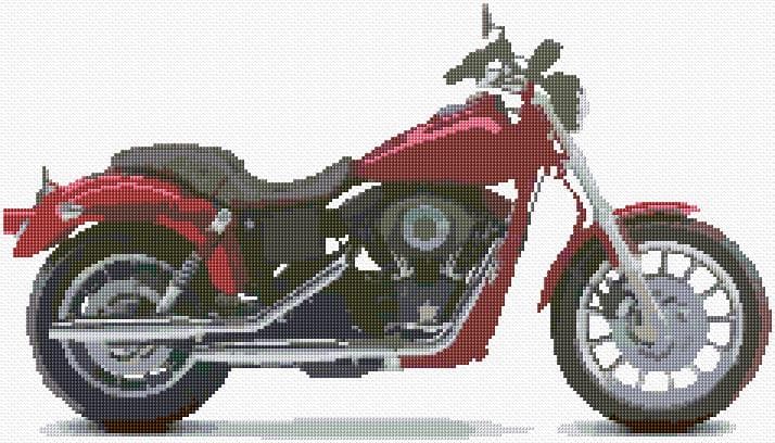 Harley Davidson Motorcycle free cross-stitch pattern