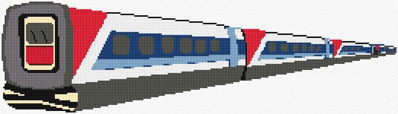 Train free cross-stitch pattern