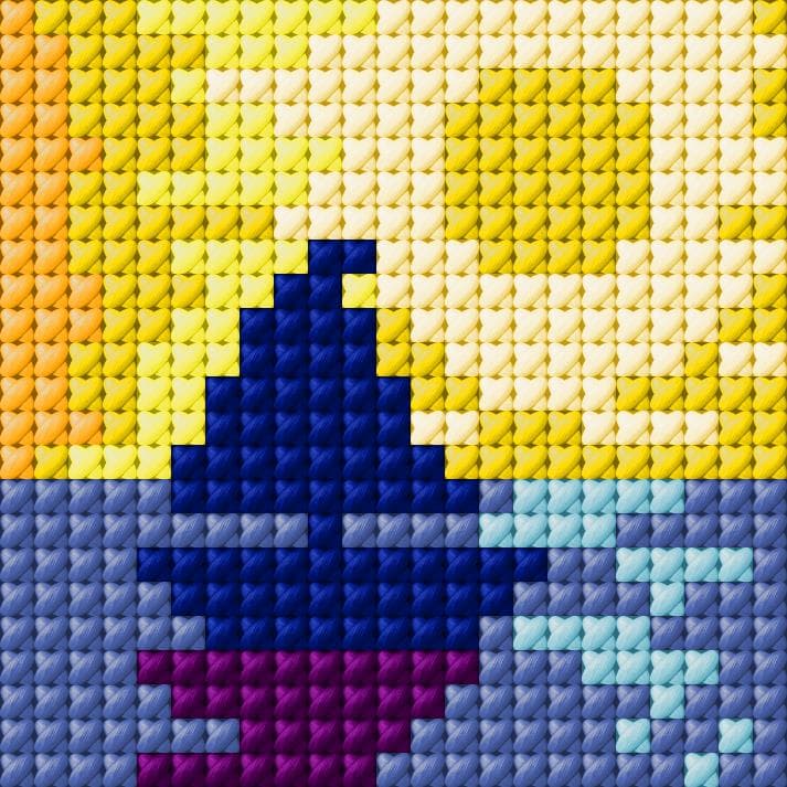 Sailboat free cross-stitch pattern