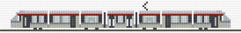 Edinburgh Tram free cross-stitch pattern