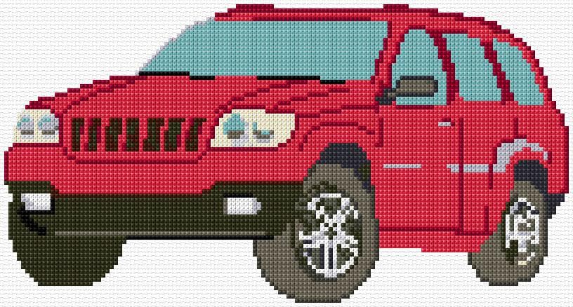 Jeep Grand Cherokee free cross-stitch pattern