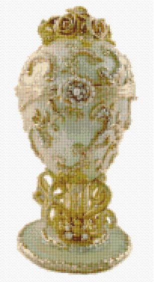 Cream Faberge Egg free cross-stitch pattern