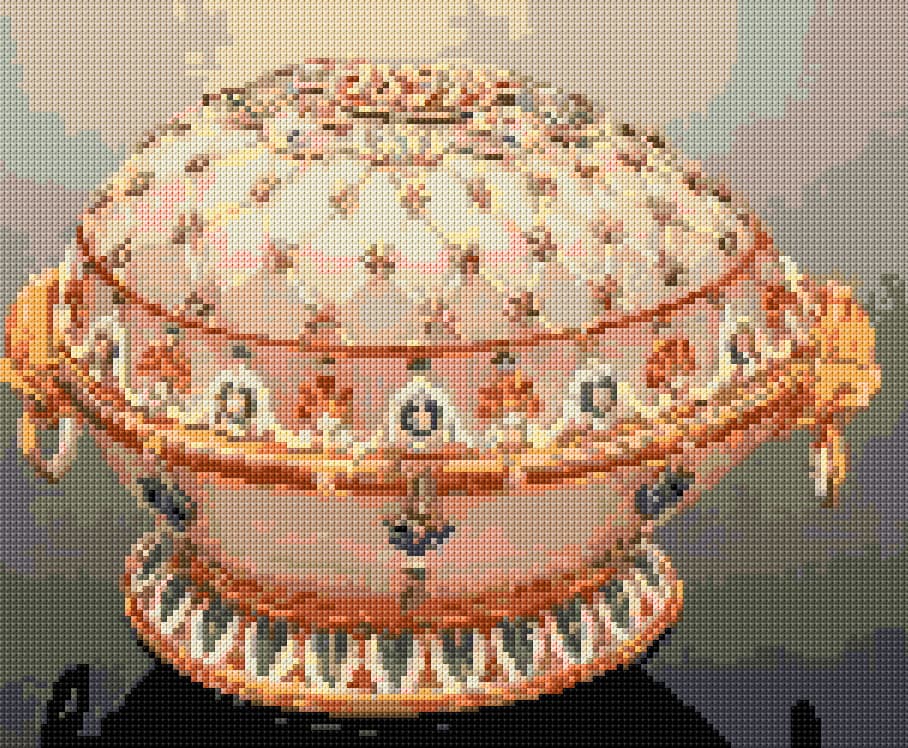 Renaissance Faberge Egg free cross-stitch pattern