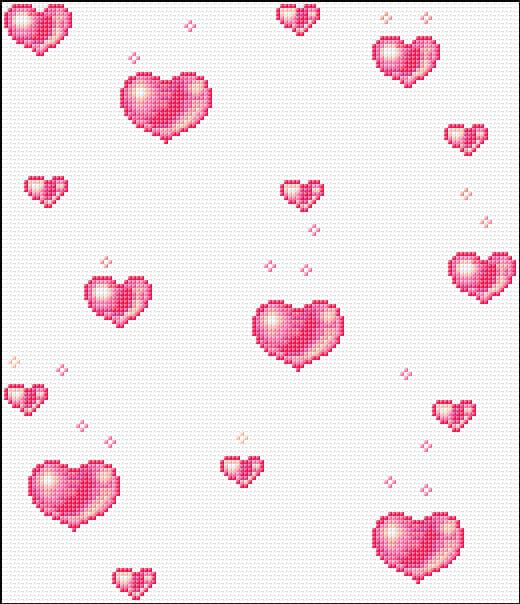 The Rain of Love free cross-stitch pattern