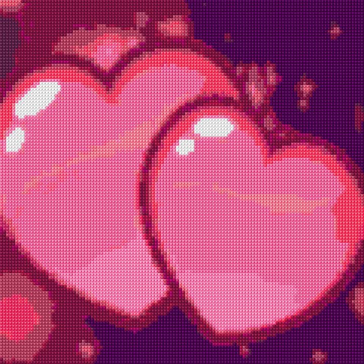 Hearts free cross-stitch pattern