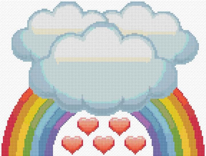 Rain of Love free cross-stitch pattern
