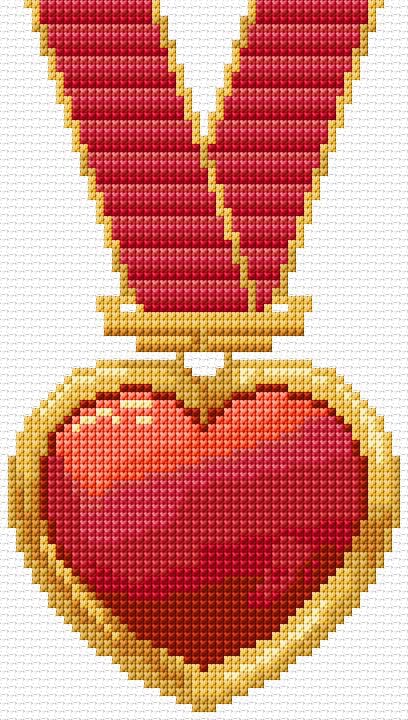 Award free cross-stitch pattern
