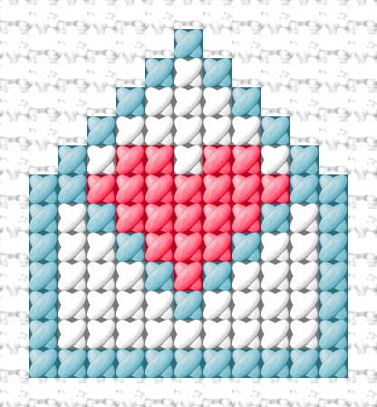 Letter free cross-stitch pattern