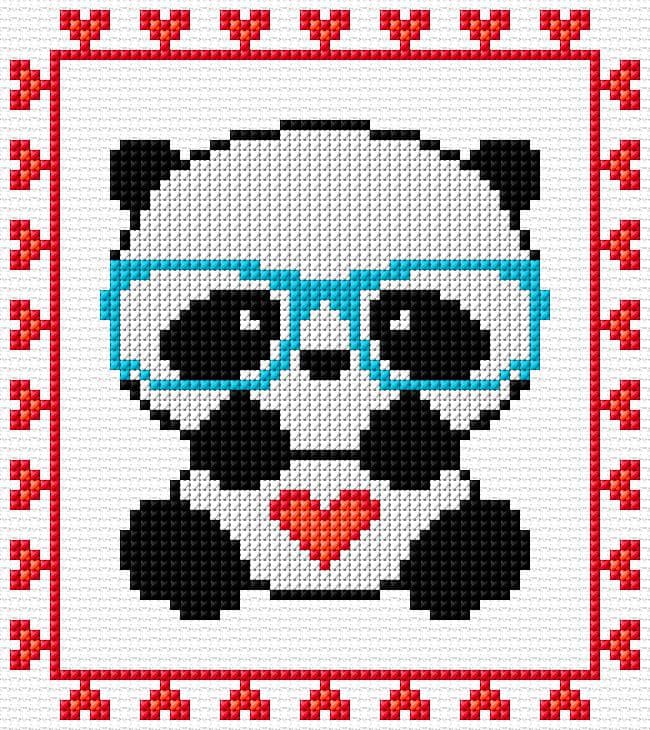 Love free cross-stitch pattern