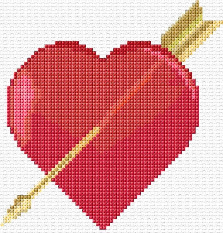 Love free cross-stitch pattern