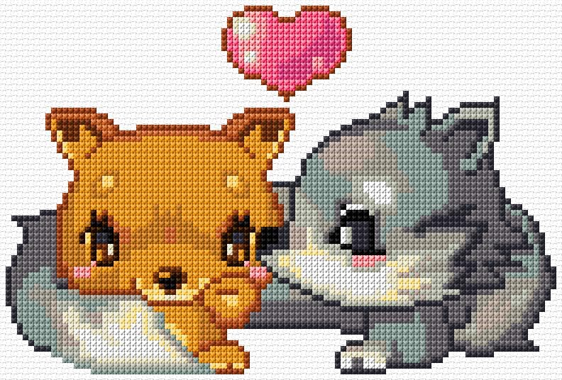 Friends free cross-stitch pattern