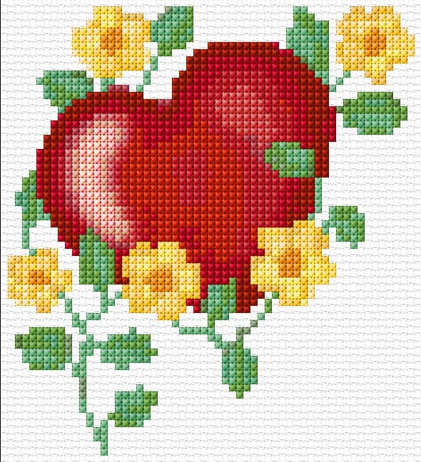 My Love free cross-stitch pattern
