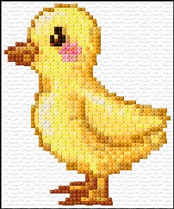 Duckling free cross-stitch pattern