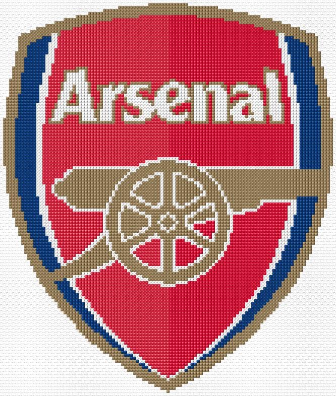Arsenal free cross-stitch pattern