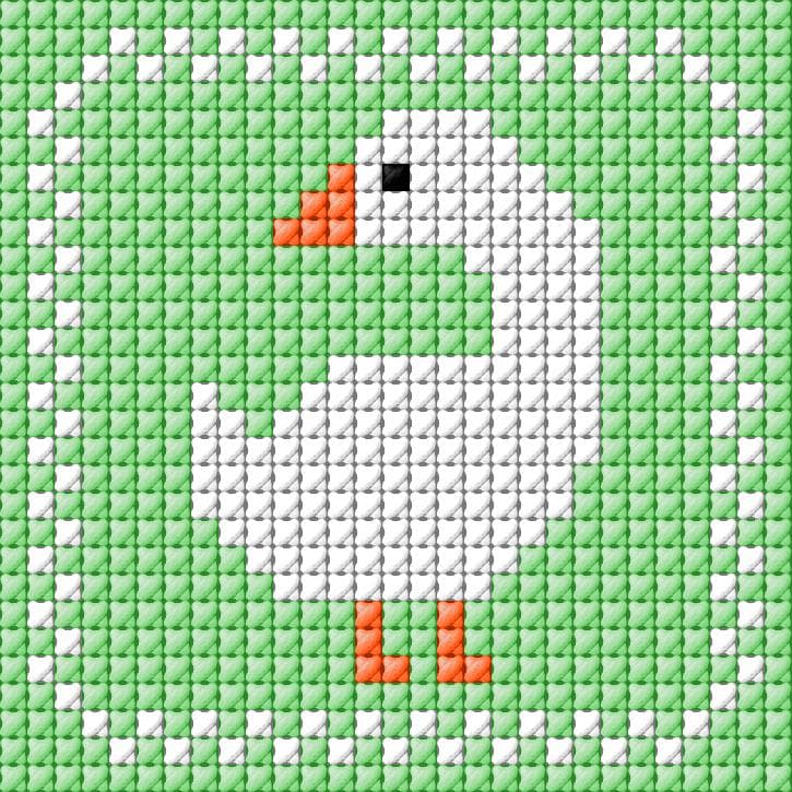 Goose free cross-stitch pattern