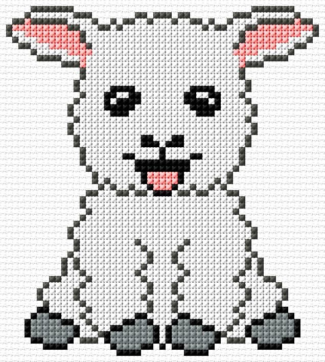 Sheep free cross-stitch pattern