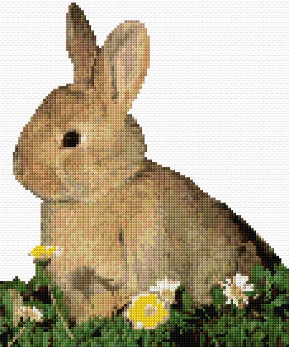 Rabbit free cross-stitch pattern