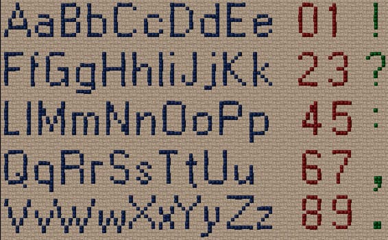 Alphabet 1 free cross-stitch pattern