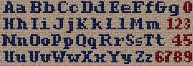 Alphabet 2 free cross-stitch pattern