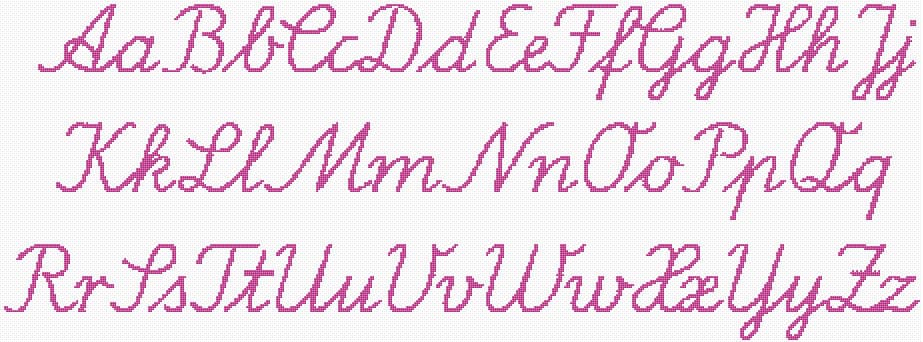 Alphabet 10 free cross-stitch pattern